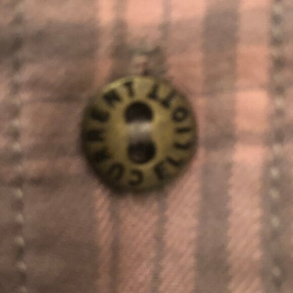 Current/Elliott Prep School Fray Button Up pink/gray plaid sz 0 - Picture 5 of 11